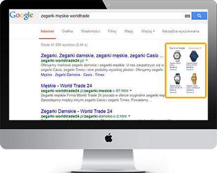 Promowanie w Google produktów z reklamami z listą produktów